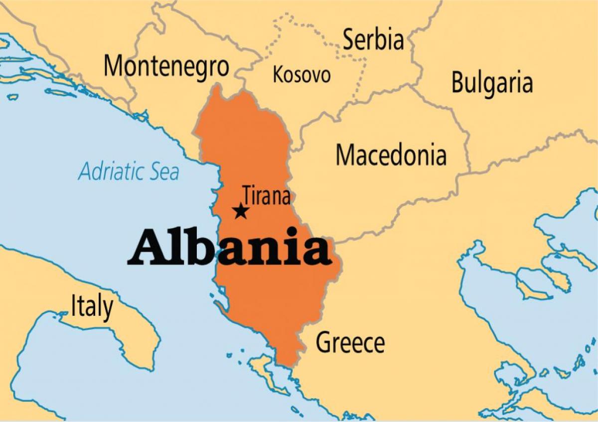 карта на тирана Албанија