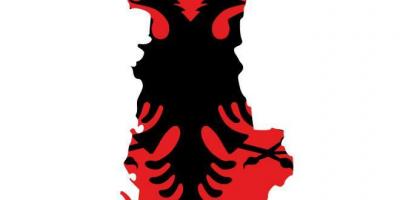 Мапата на Албанија знаме