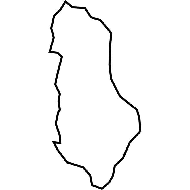 мапата на Албанија мапата вектор