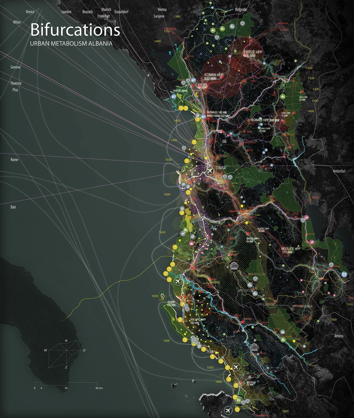 мапата на Албанија, map 3d