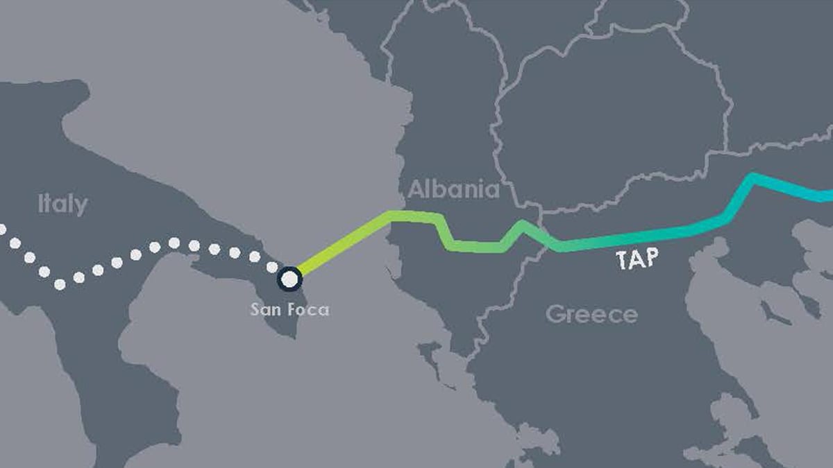 карта на допрете го Албанија