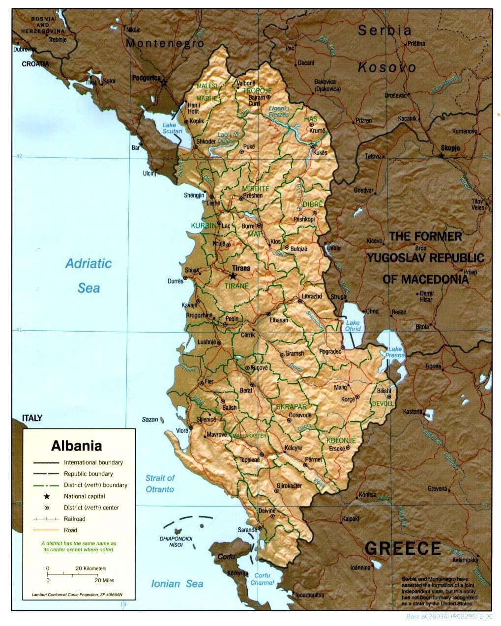 Албански стара мапа