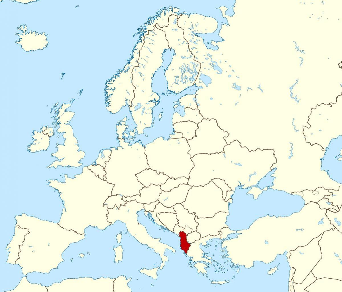 мапата на Албанија локација на светот