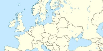 Мапата на светот покажува Албанија
