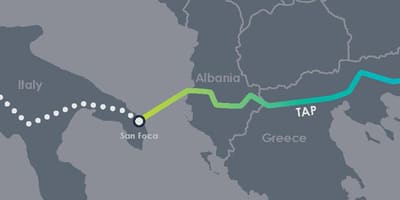 Карта на допрете го Албанија