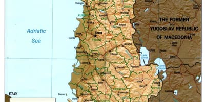 Албански стара мапа