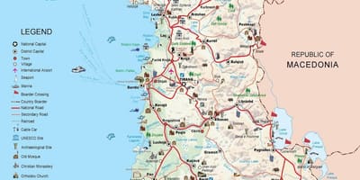 Dhermi мапата на Албанија